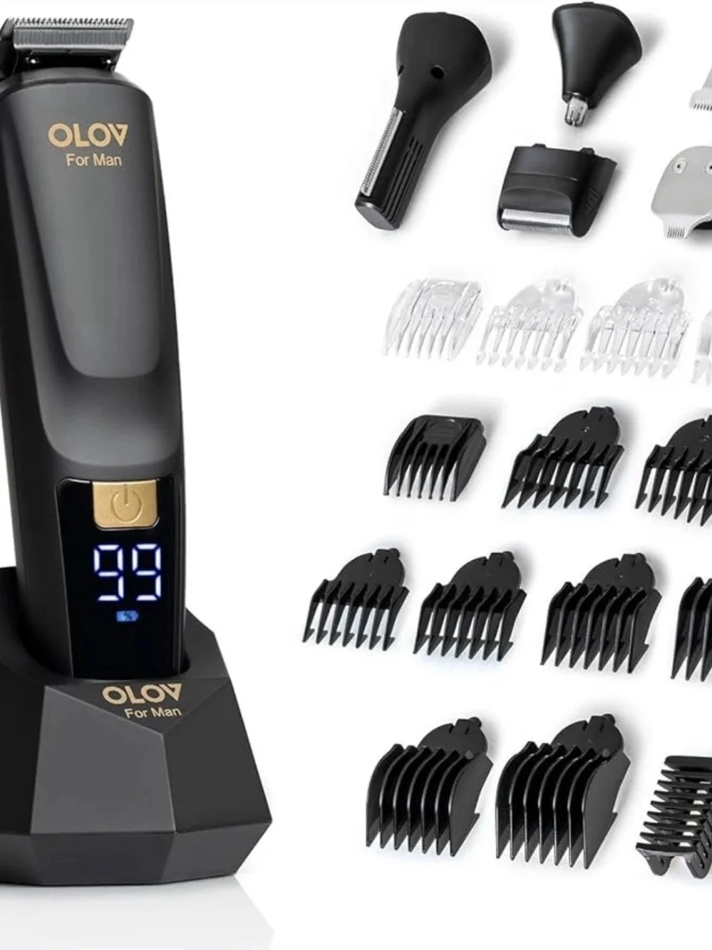 21-Piece All-In-One Trimmer & Groom Kit - Black and Gold